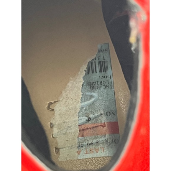 INC International Concepts Women Red Suede Ankle Boots Block Heel Dress Sz 6.5 - Picture 7 of 11